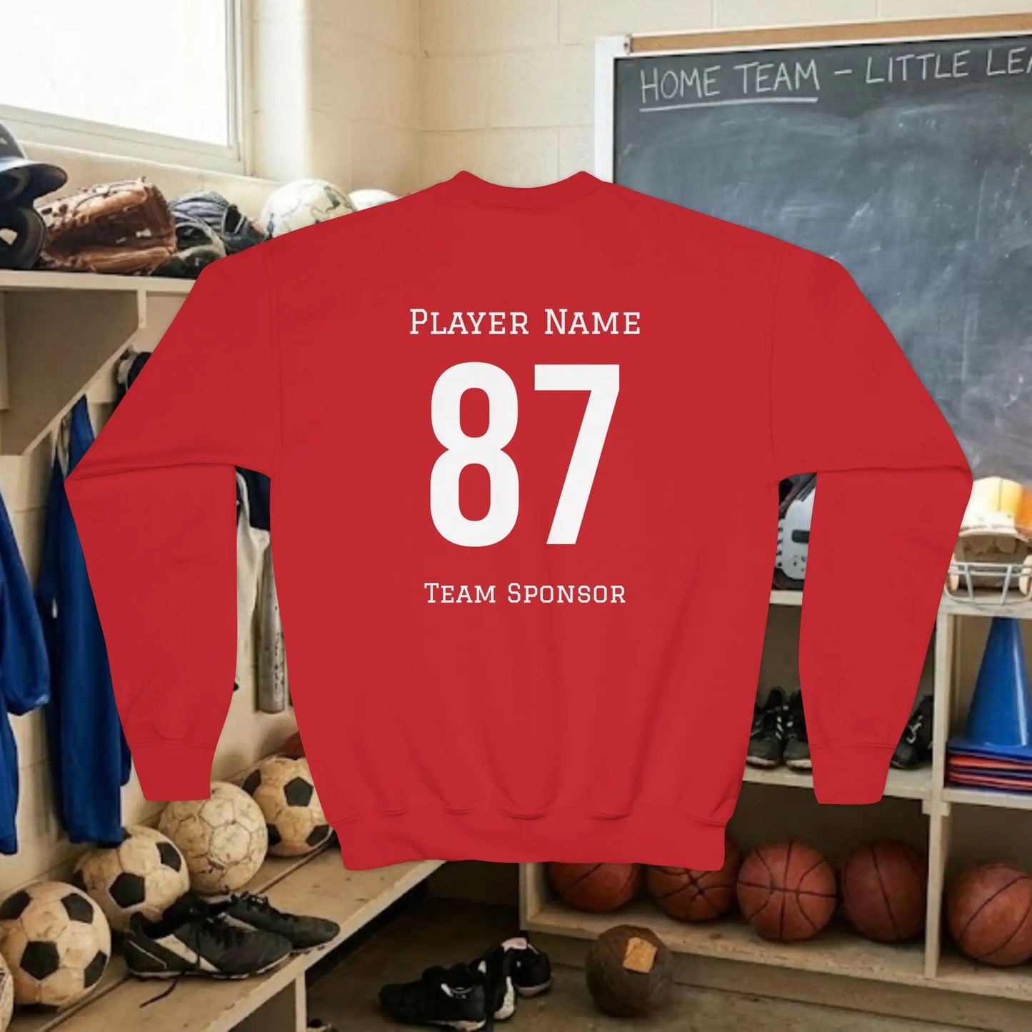 Custom Team Youth Sweatshirt – Center Chest Logo & Name (Gildan Heavy Blend)