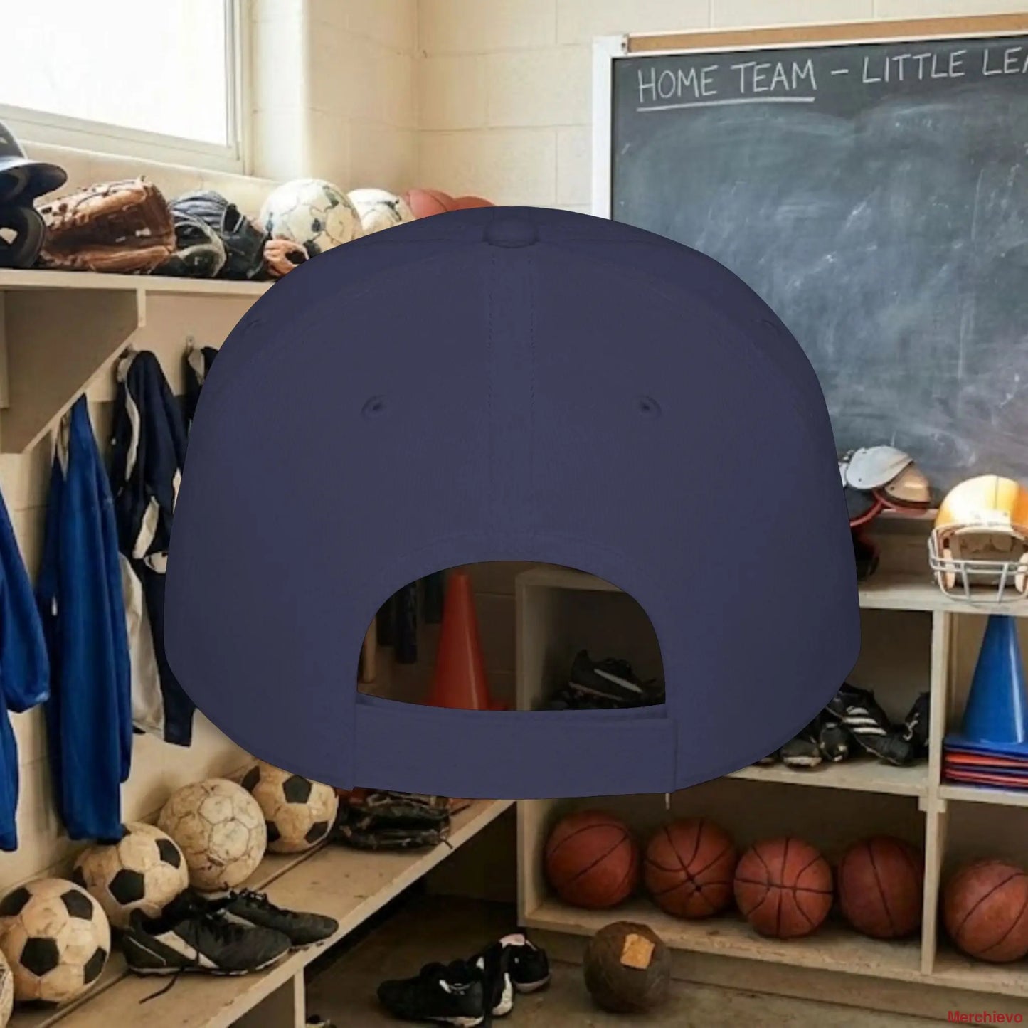 Custom Team White Text Baseball Cap – Low Profile Relaxed Fit – Youth & Adult Hats