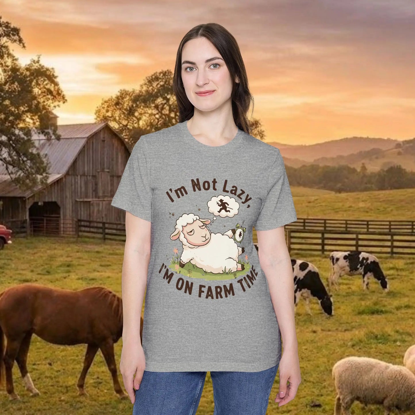Lazy Sheep T-Shirt - On Farm Time