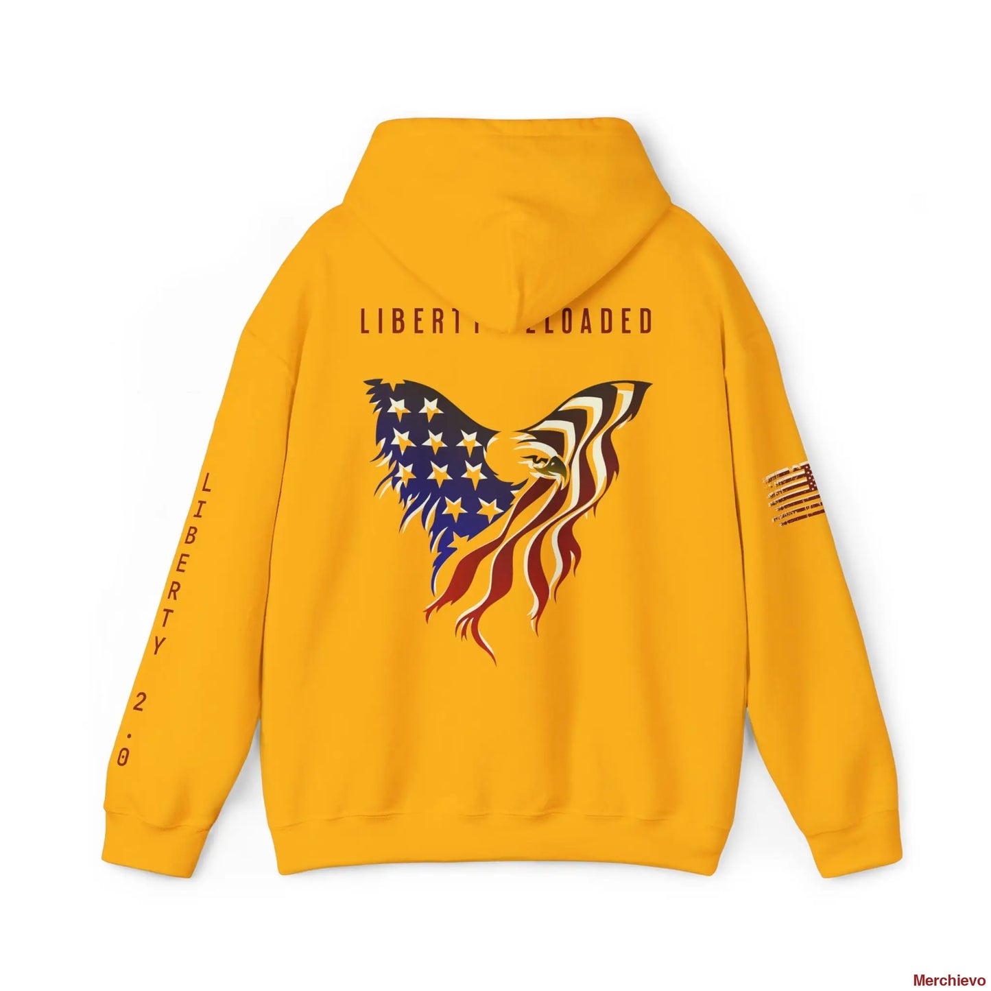 Liberty 2.0 - Heritage Eagle Crest - Heavy Blend Patriotic Hoodie Light Hoodie