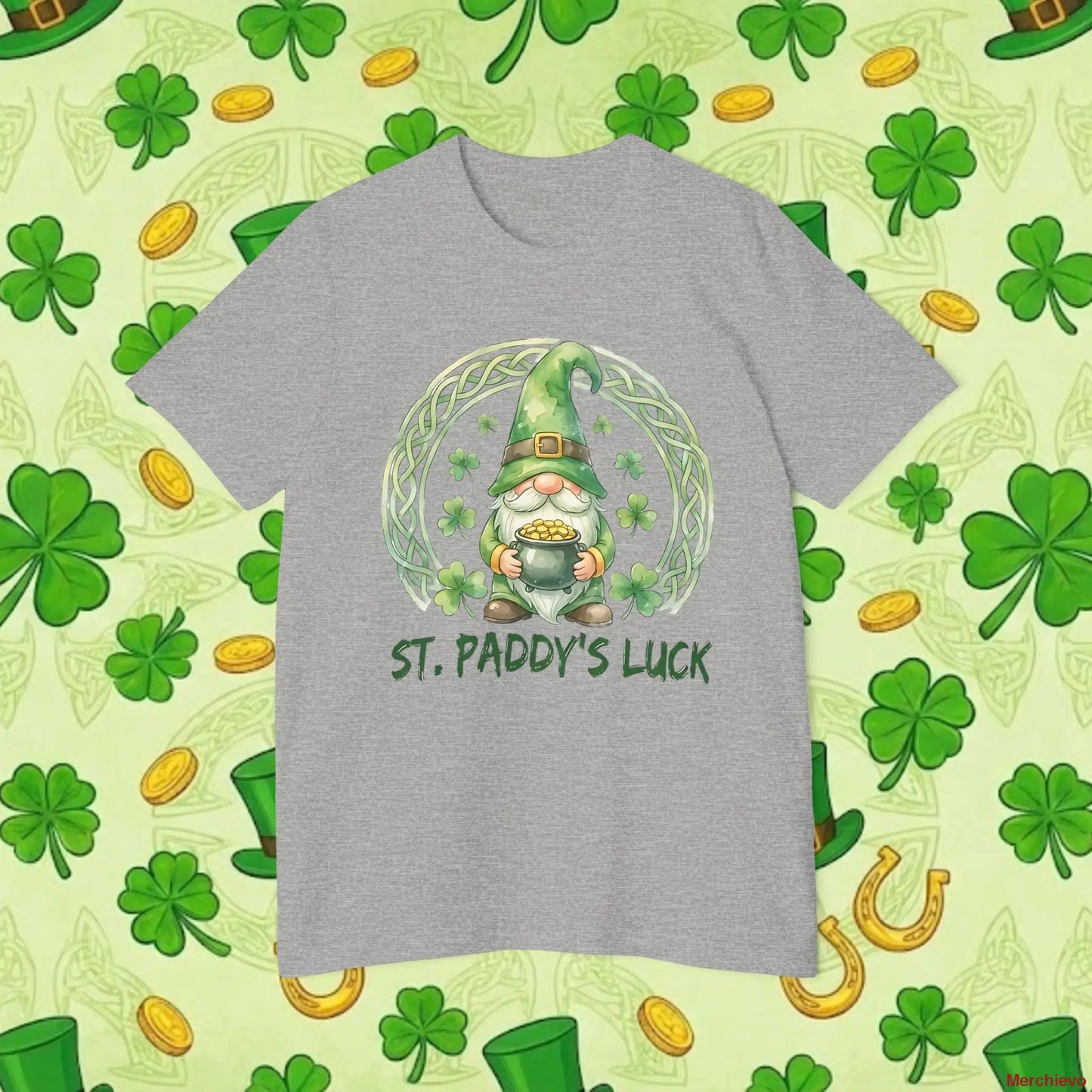 St. Paddy’s Luck Gnome T-Shirt | Whimsical Irish Folklore Graphic Tee T-Shirt