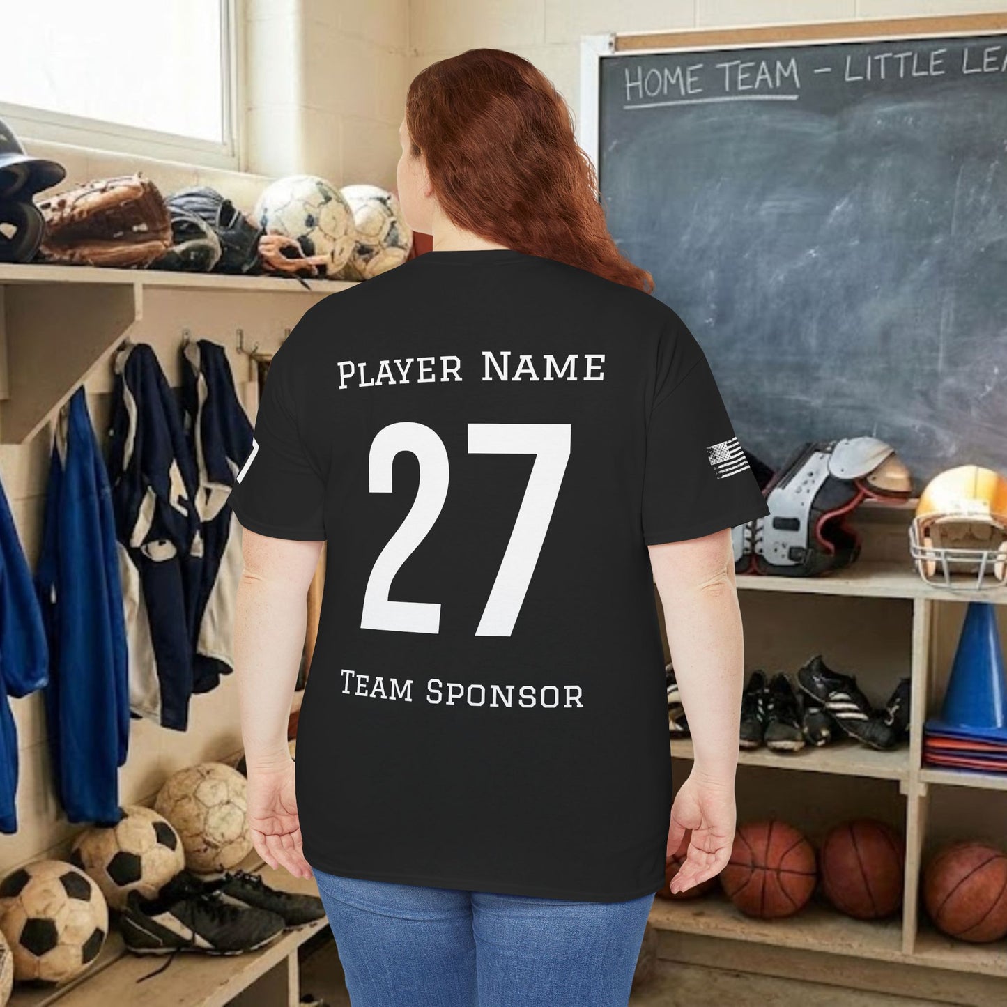 Custom Team Adult T-Shirt – Left Chest Team Logo & Name (DryBlend)