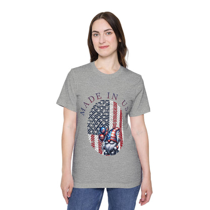 Patriotic Fingerprint Gnome Tee — Made in USA