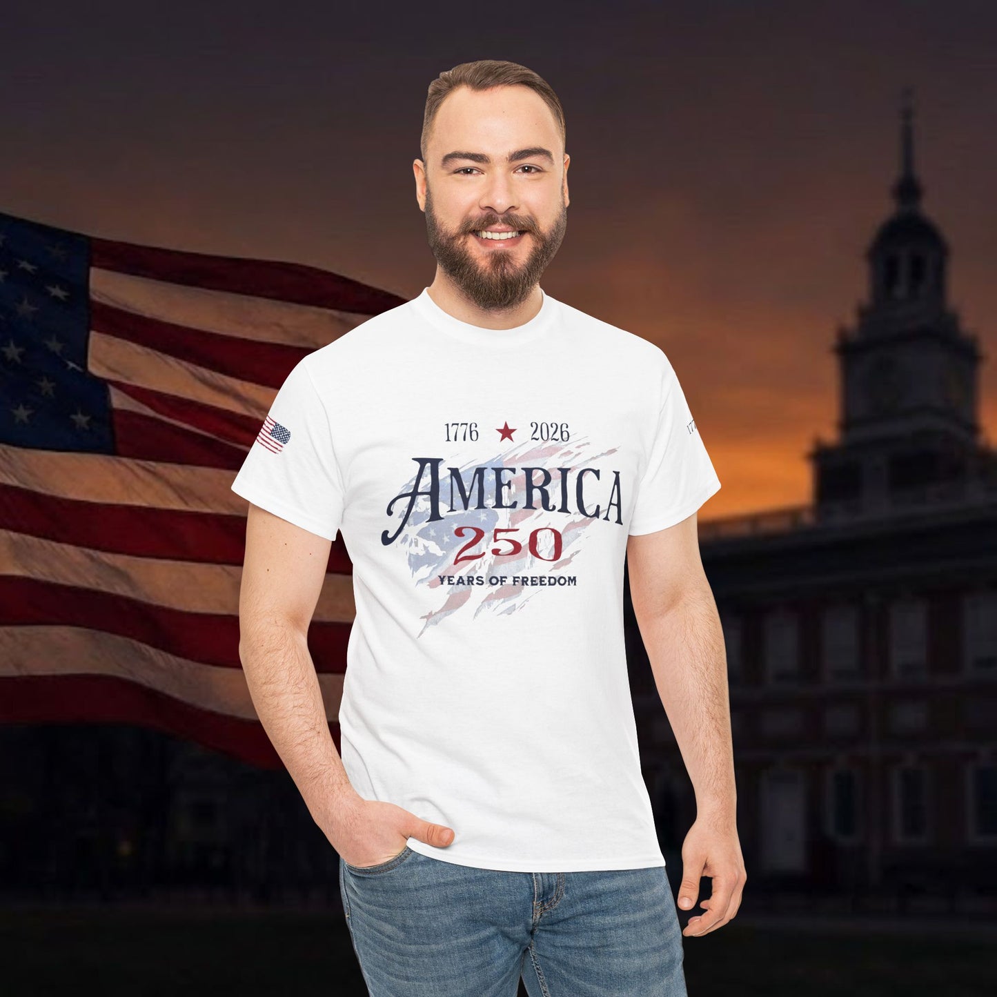 America 250th Anniversary T-Shirt — 1776–2026 Stars & Stripes Celebration Tee