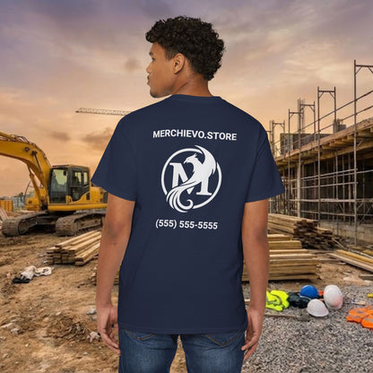 Custom Workwear Pocket T-Shirt – Company Logo & Crew Name (Heavy Cotton)