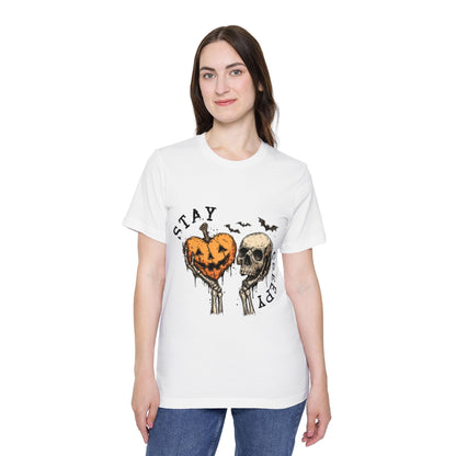 Stay Creepy Halloween T-Shirt – Pumpkin Heart & Skull Graphic by Merchievo (photo 37 of 42)