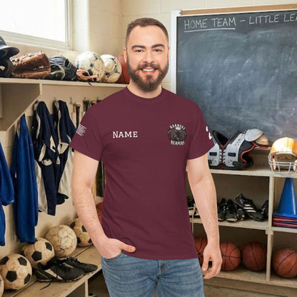 Custom Team Adult T-Shirt – Left Chest Team Logo & Name (DryBlend)