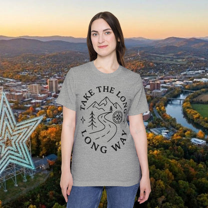Take the Long Way T-Shirt — Scenic Mountain Graphic Tee by Merchievo (photo 40 of 48)
