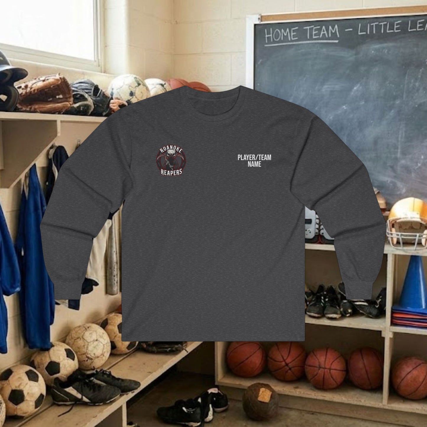 Custom Team Adult Long Sleeve T-Shirt – Right Chest Logo