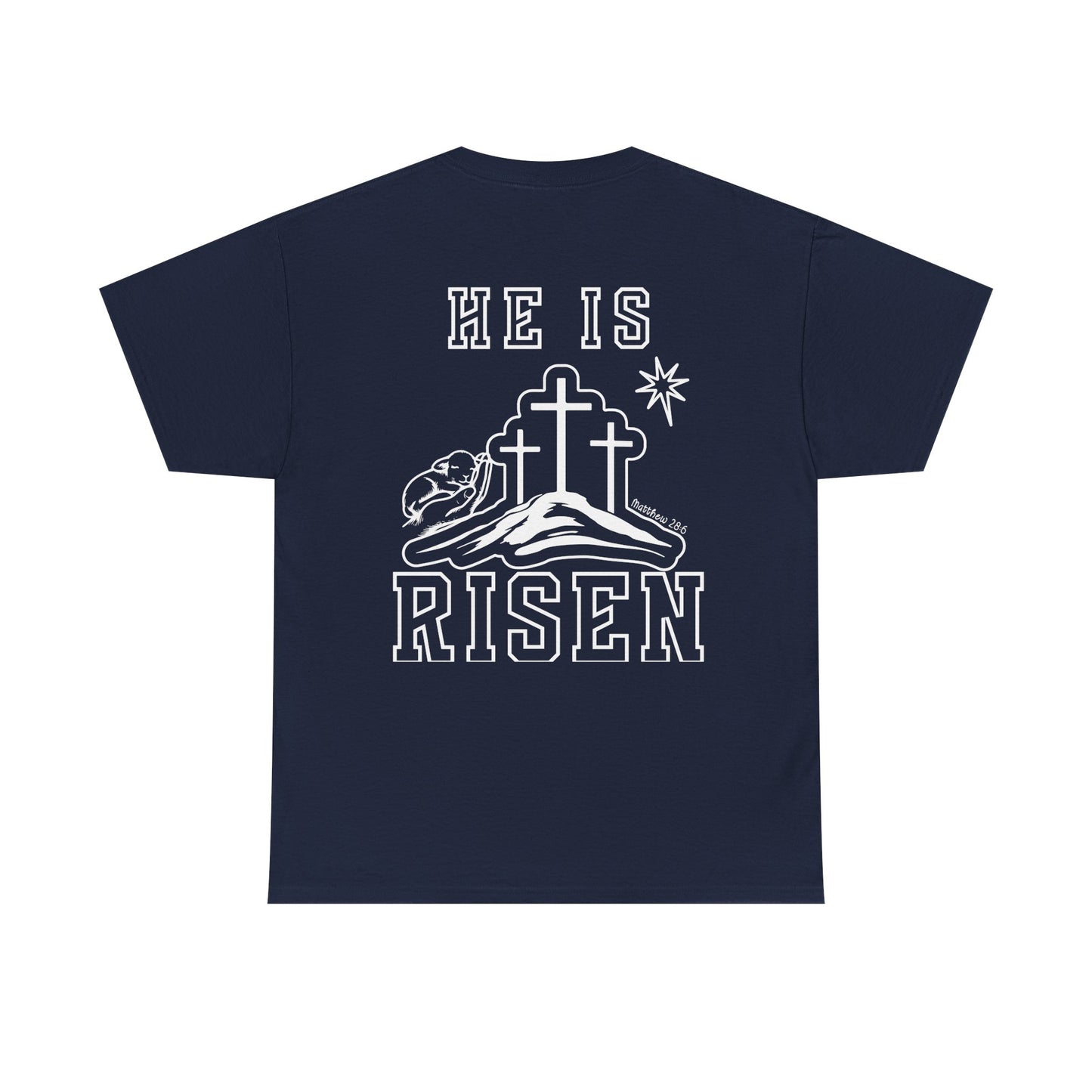 He Is Risen T-Shirt — Minimalist Christian Apparel