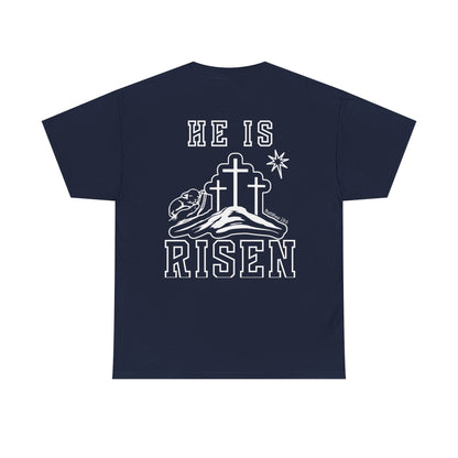 He Is Risen T-Shirt — Minimalist Christian Apparel