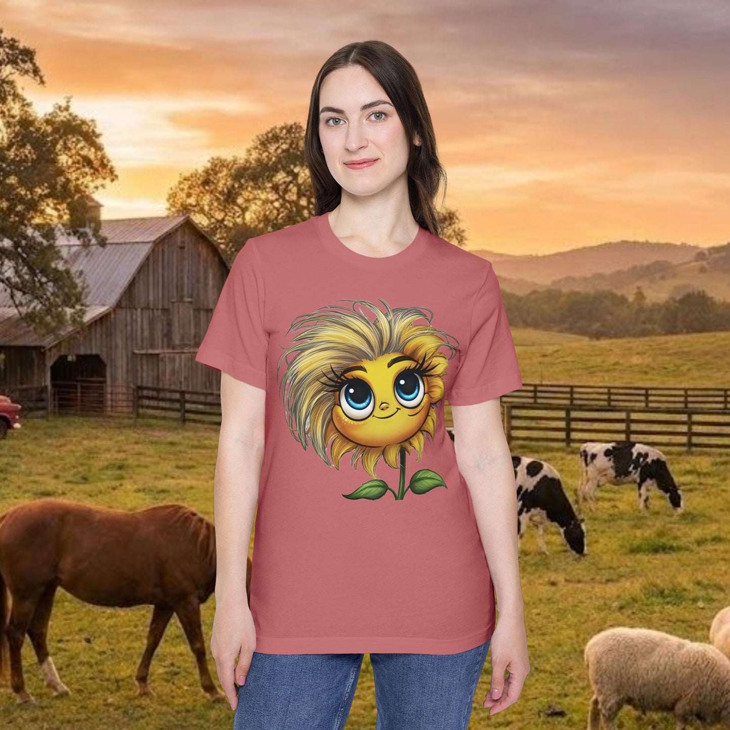 Little Miss Sunny Sass Sunflower Tee
