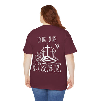 He Is Risen T-Shirt — Minimalist Christian Apparel