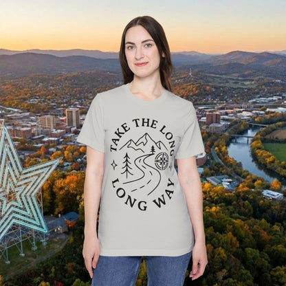 Take the Long Way T-Shirt — Scenic Mountain Graphic Tee by Merchievo (photo 30 of 48)