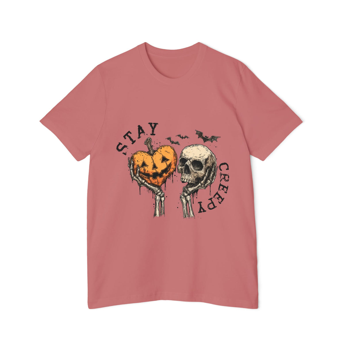 Stay Creepy Halloween T-Shirt – Pumpkin Heart & Skull Graphic by Merchievo (photo 16 of 42)