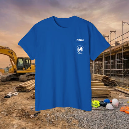 Custom Workwear Pocket T-Shirt – Company Logo & Crew Name (Heavy Cotton)