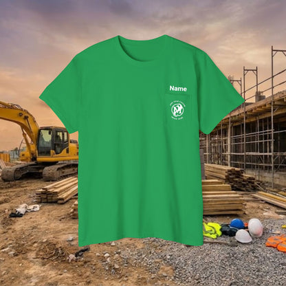 Custom Workwear Pocket T-Shirt – Company Logo & Crew Name (Heavy Cotton)