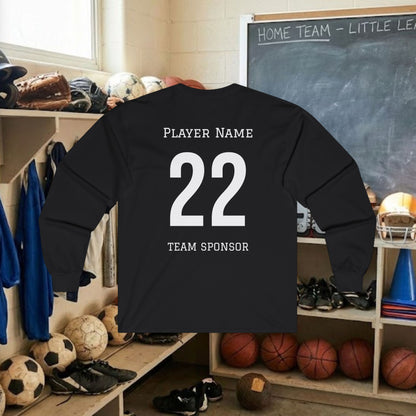 Custom Team Adult Long Sleeve T-Shirt – Right Chest Logo