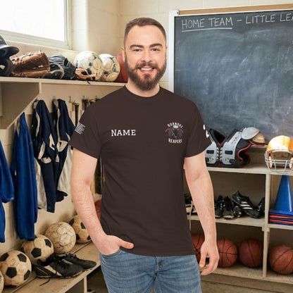 Custom Team Adult T-Shirt – Left Chest Team Logo & Name (DryBlend)