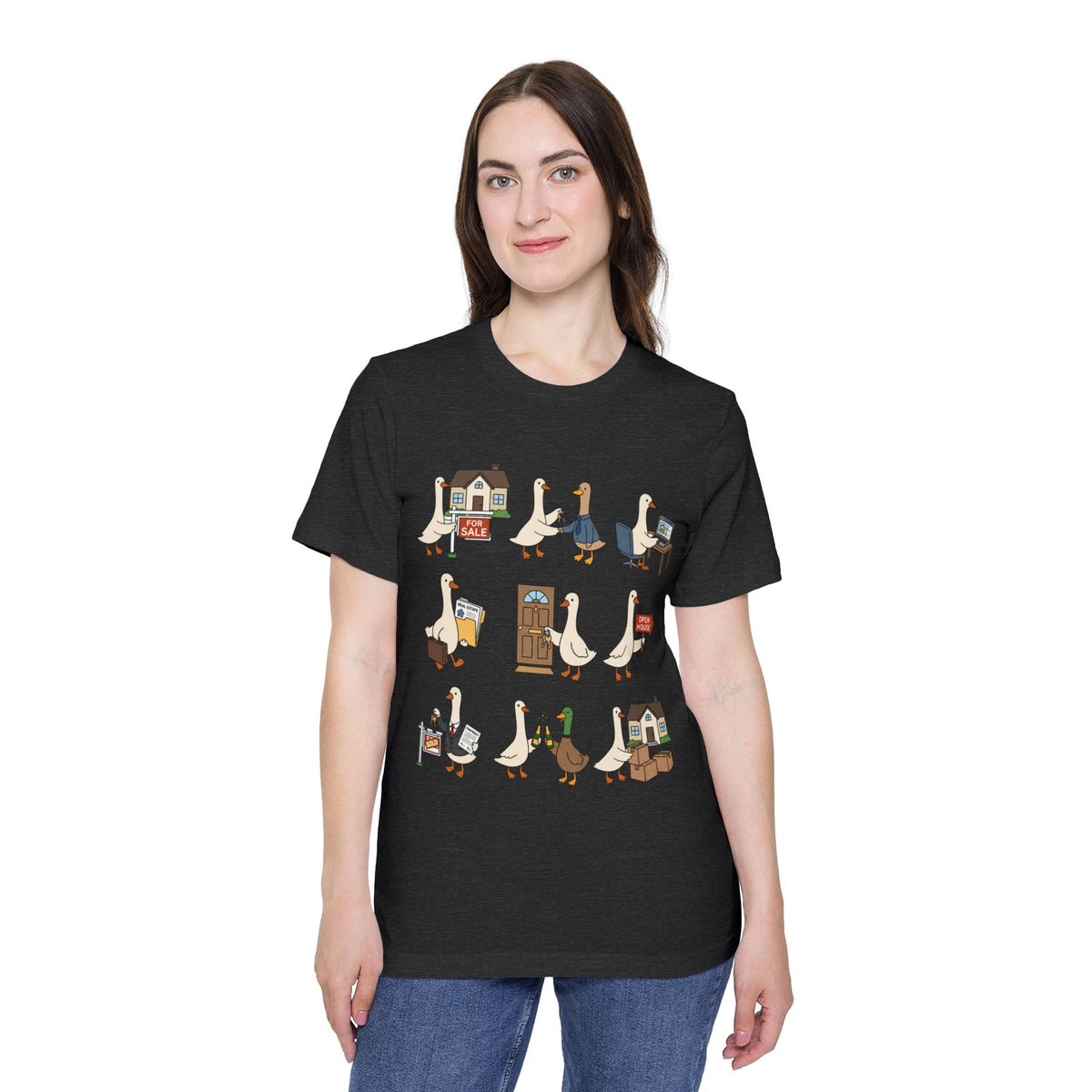 Goose Life Graphic T-Shirt — Cute Goose Occupations Illustration by Merchievo (photo 71 of 84)