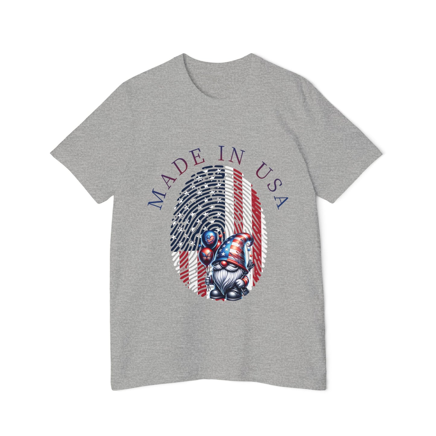 Patriotic Fingerprint Gnome Tee — Made in USA