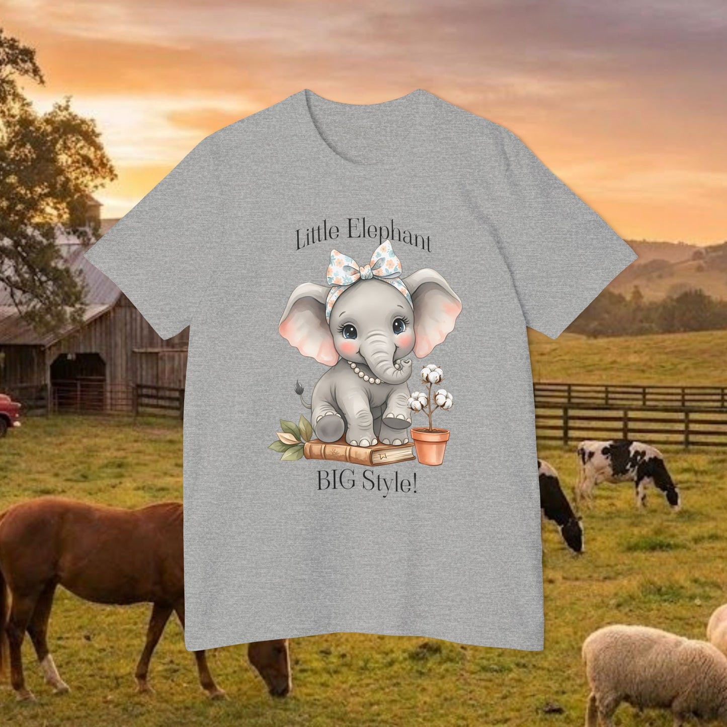 Sweet Little Elephant Jersey Tee