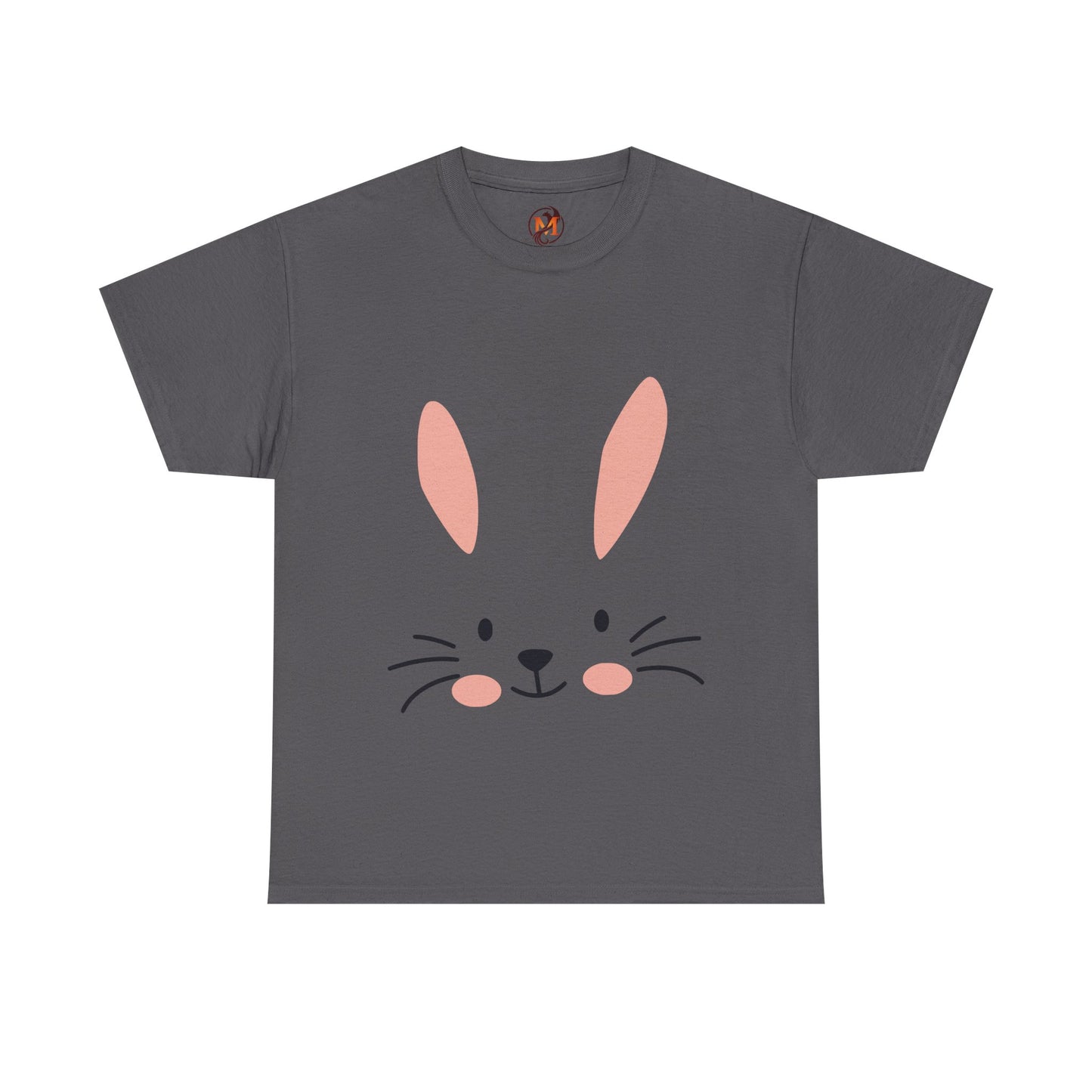 Minimalist Bunny Face Easter Tee — Unisex Adult Spring Graphic Shirt
