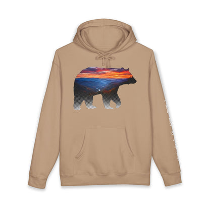 Roanoke "Trails & Tails" Premium Heavyweight Hoodie — Sunset Bear Edition