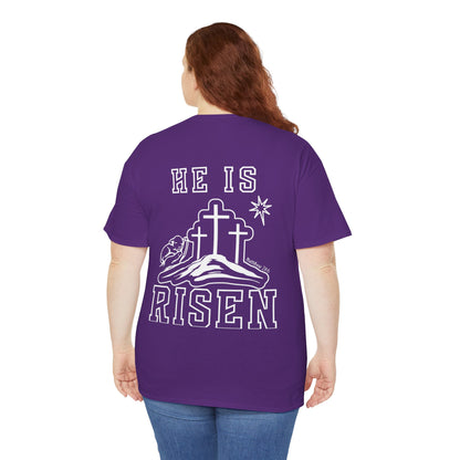 He Is Risen T-Shirt — Minimalist Christian Apparel