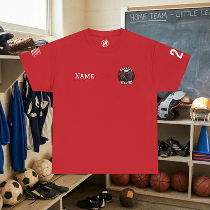 Custom Team Adult T-Shirt – Left Chest Team Logo & Name (DryBlend)