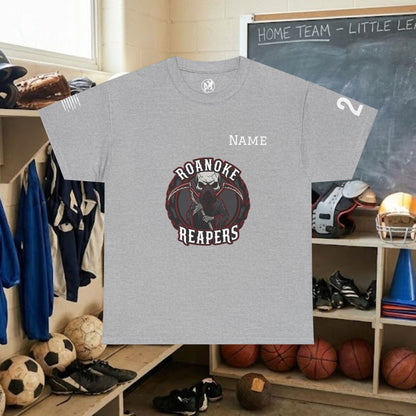 Custom Team Adult T-Shirt – Center Chest Team Logo & Name (DryBlend)