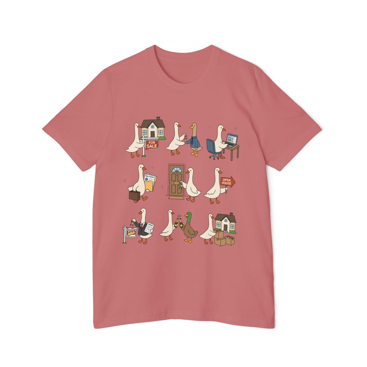 Goose Life Graphic T-Shirt — Cute Goose Occupations Illustration by Merchievo (photo 23 of 84)