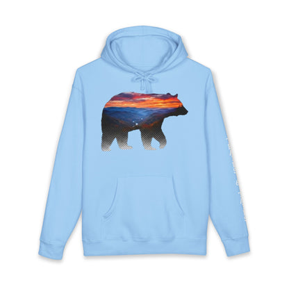 Roanoke "Trails & Tails" Premium Heavyweight Hoodie — Sunset Bear Edition