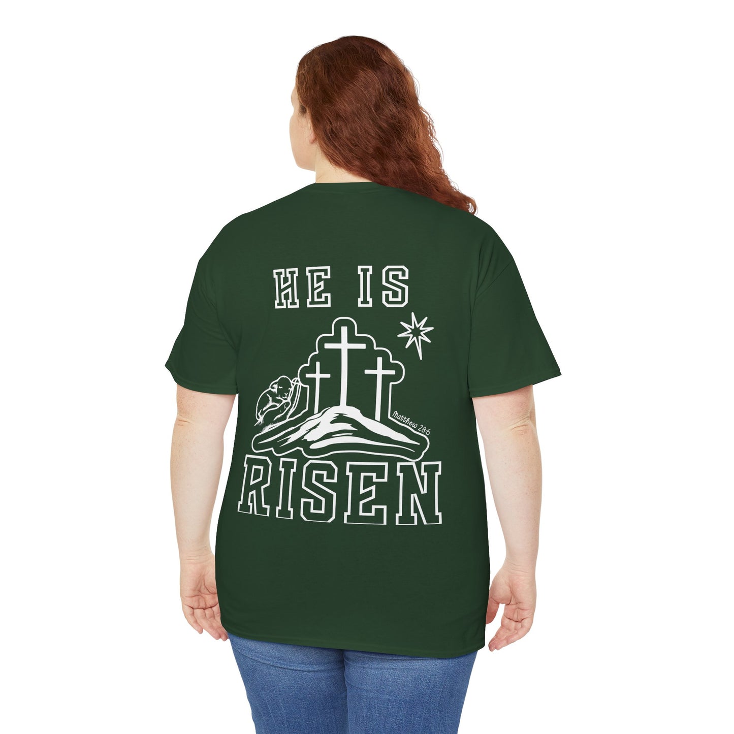 He Is Risen T-Shirt — Minimalist Christian Apparel