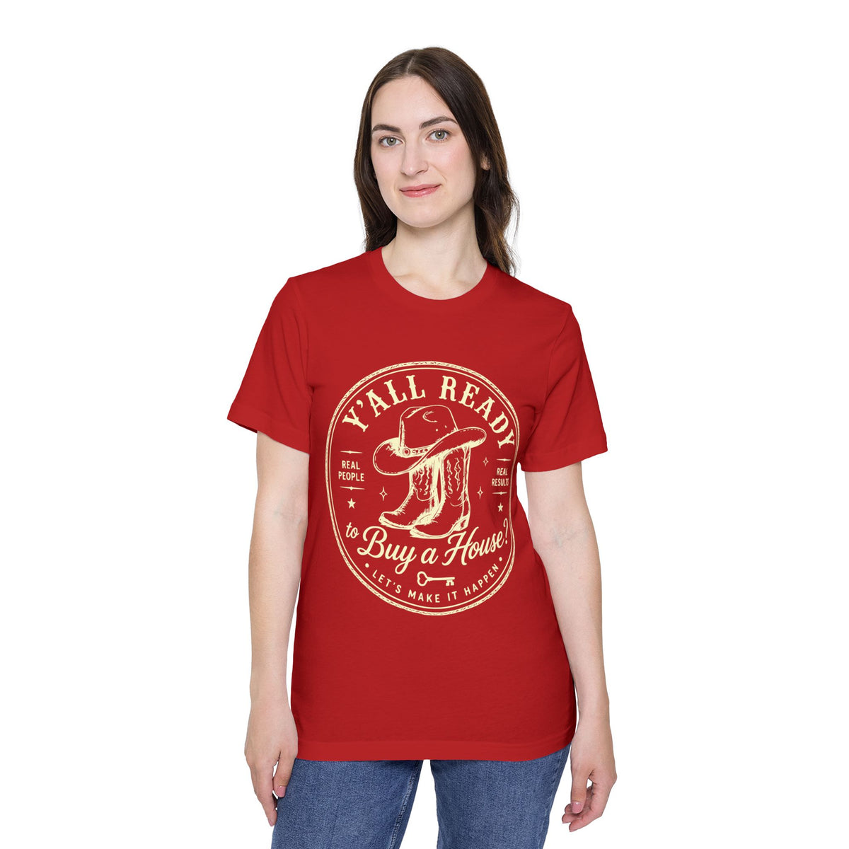 T‑Shirt — “Y’All Ready to Buy a House?” Vintage Realtor Graphic Tee by Merchievo (photo 57 of 60)