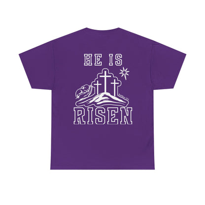 He Is Risen T-Shirt — Minimalist Christian Apparel