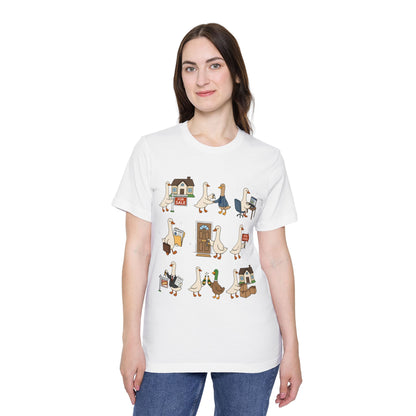 Goose Life Graphic T-Shirt — Cute Goose Occupations Illustration by Merchievo (photo 16 of 84)