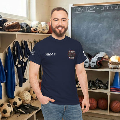 Custom Team Adult T-Shirt – Left Chest Team Logo & Name (DryBlend)