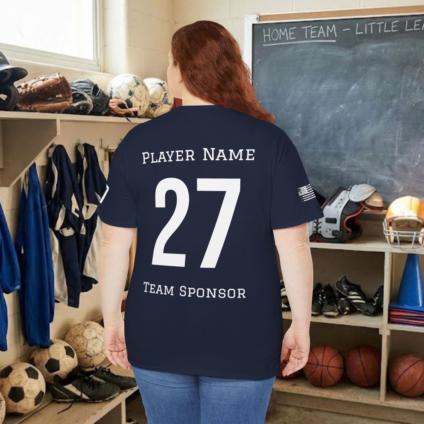 Custom Team Adult T-Shirt – Left Chest Team Logo & Name (DryBlend)