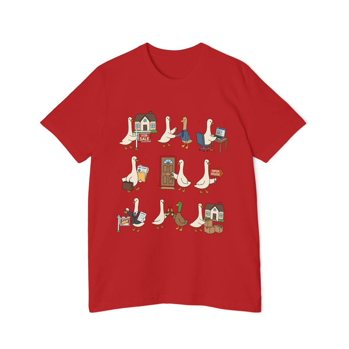 Goose Life Graphic T-Shirt — Cute Goose Occupations Illustration by Merchievo (photo 83 of 84)
