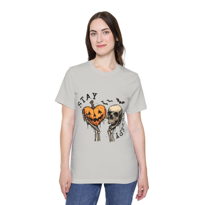 Stay Creepy Halloween T-Shirt – Pumpkin Heart & Skull Graphic by Merchievo (photo 40 of 42)