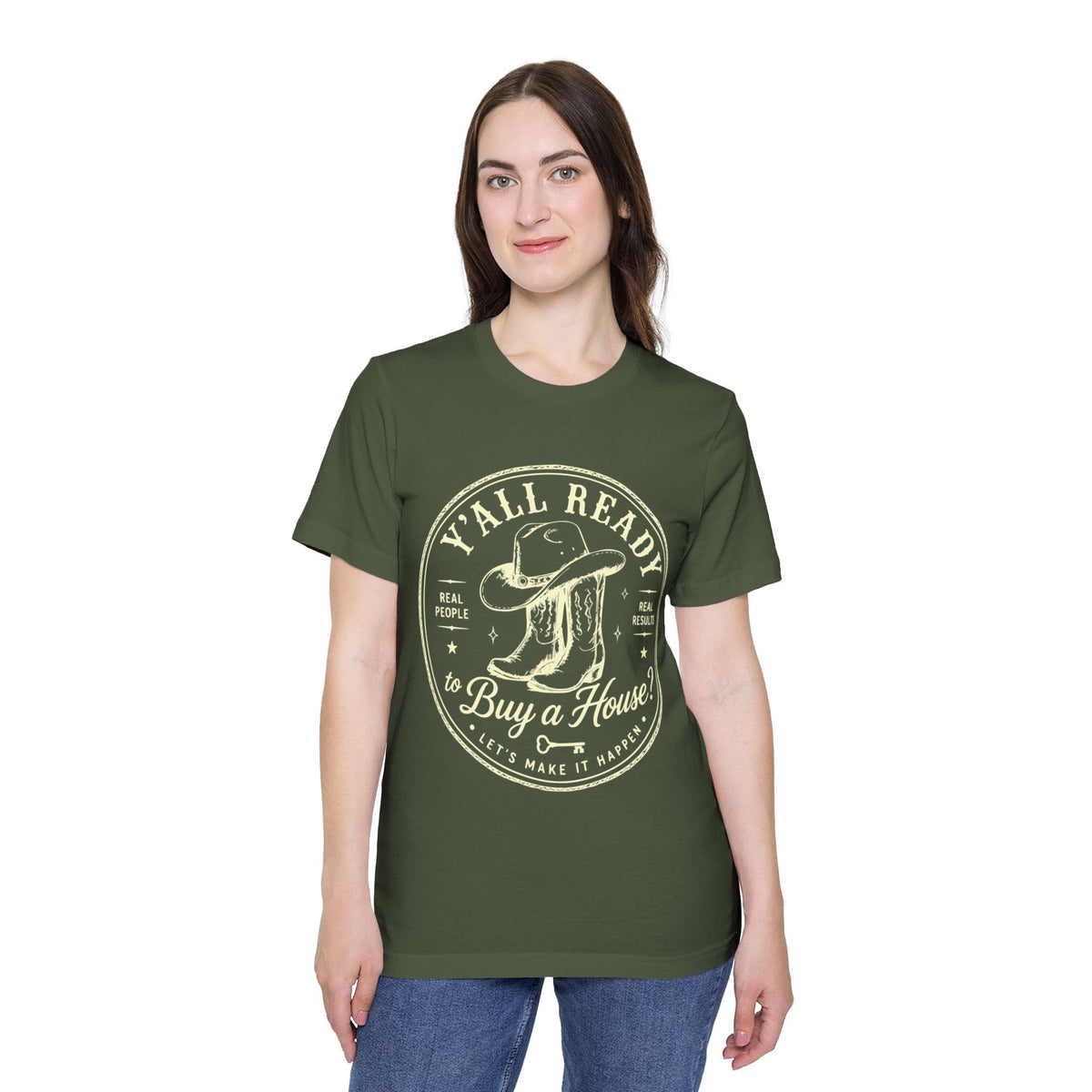 T‑Shirt — “Y’All Ready to Buy a House?” Vintage Realtor Graphic Tee by Merchievo (photo 32 of 60)