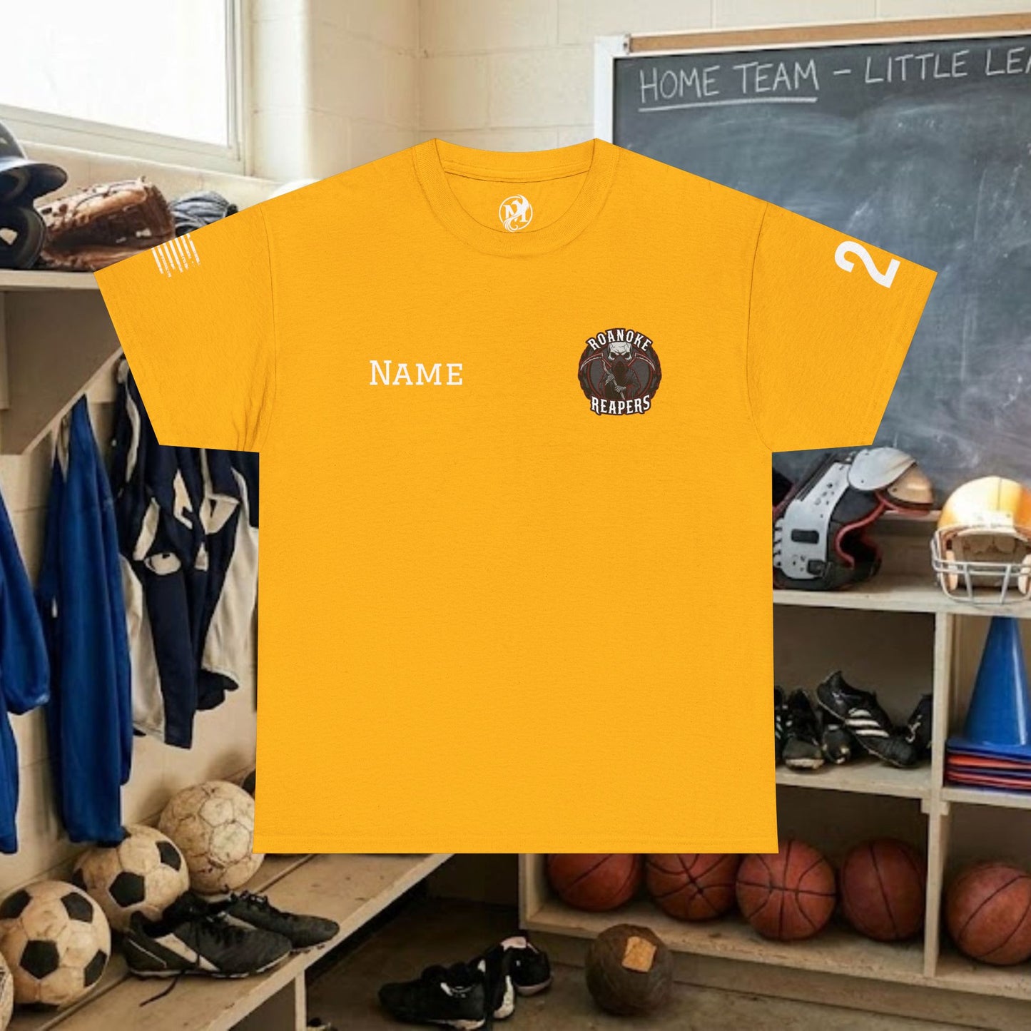 Custom Team Adult T-Shirt – Left Chest Team Logo & Name (DryBlend)