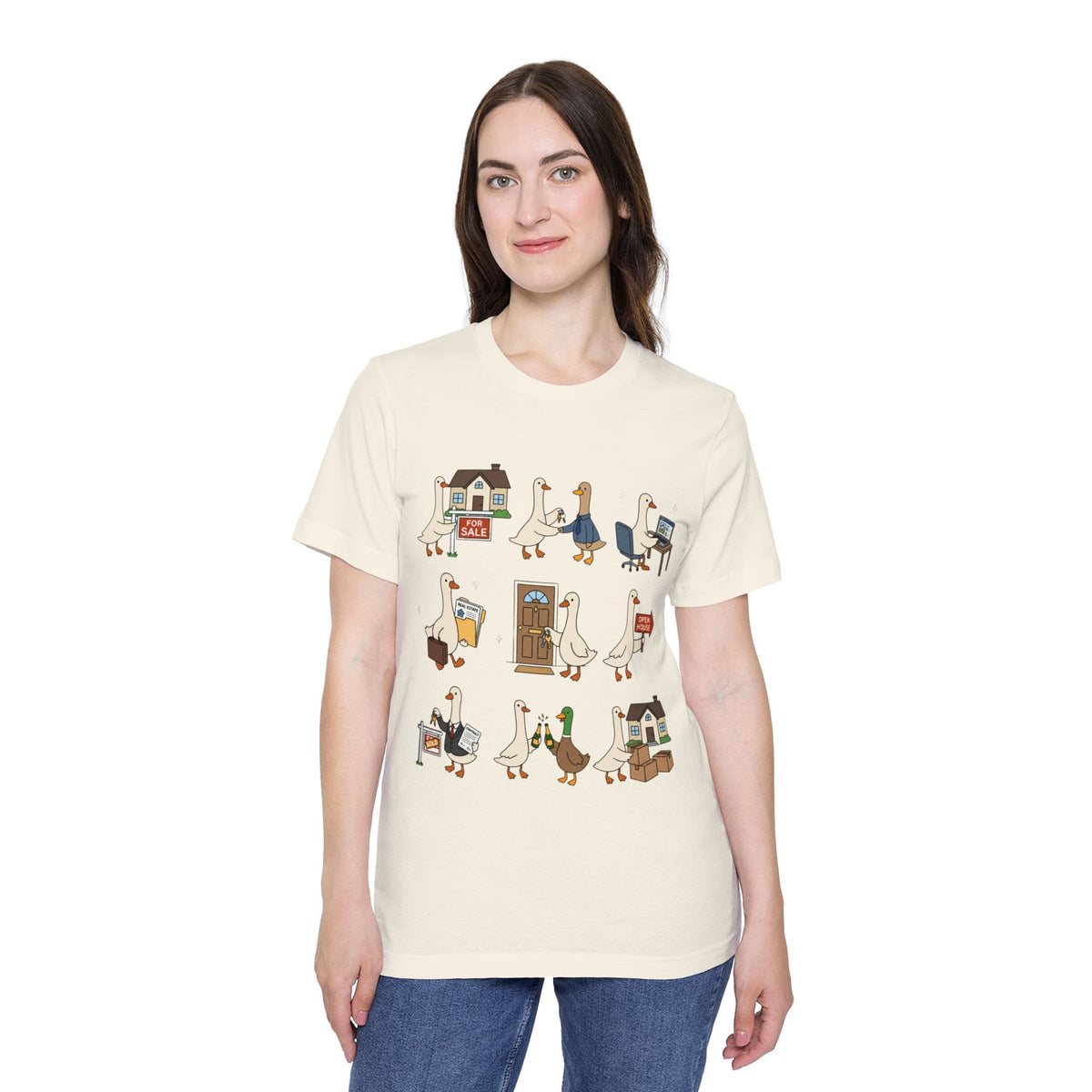 Goose Life Graphic T-Shirt — Cute Goose Occupations Illustration by Merchievo (photo 36 of 84)