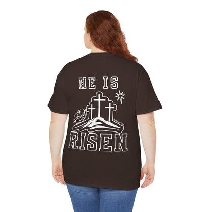 He Is Risen T-Shirt — Minimalist Christian Apparel
