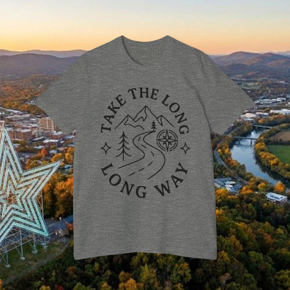 Take the Long Way T-Shirt — Scenic Mountain Graphic Tee by Merchievo (photo 22 of 48)