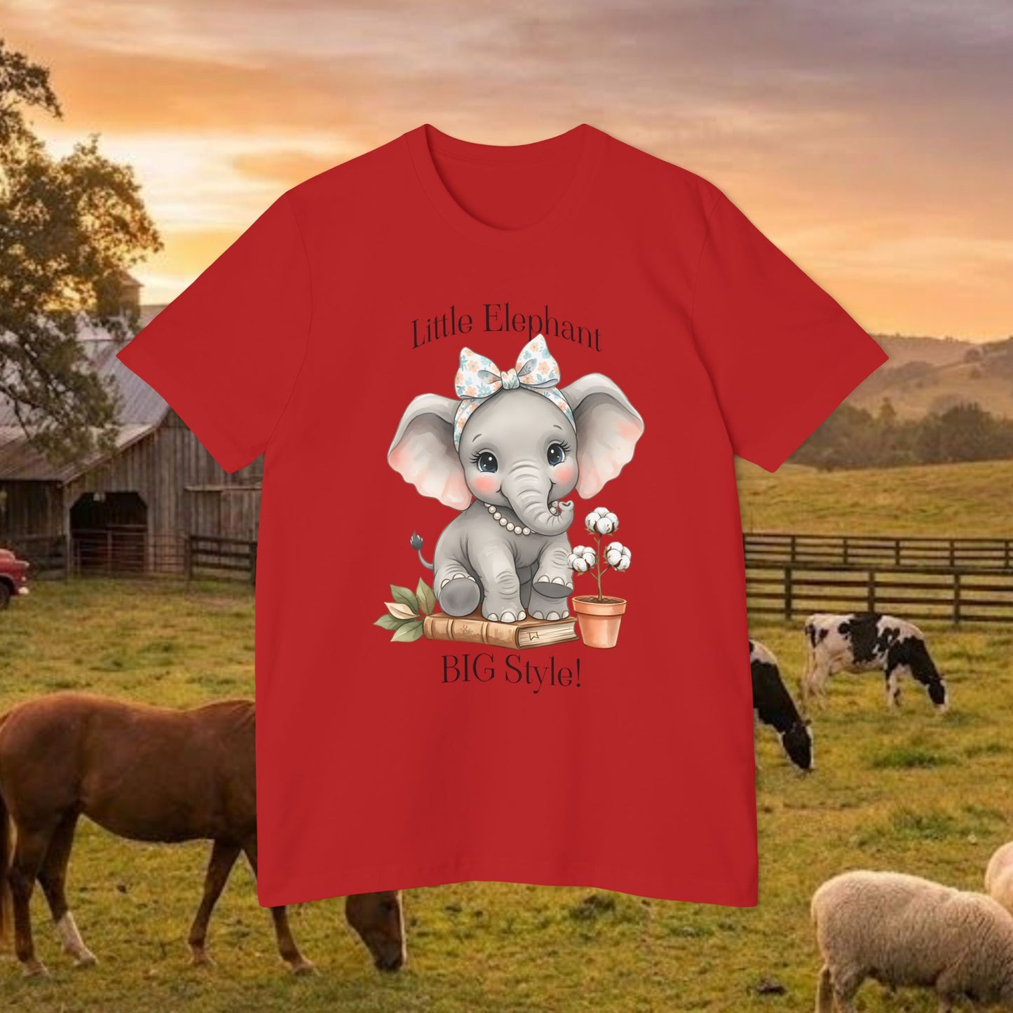 Sweet Little Elephant Jersey Tee