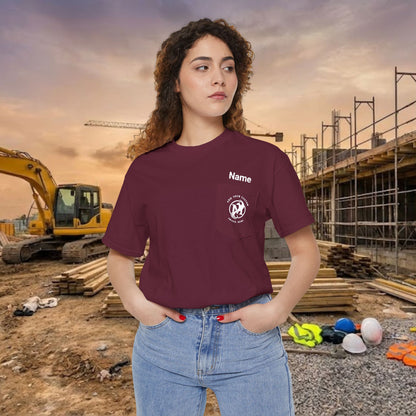 Custom Workwear Pocket T-Shirt – Company Logo & Crew Name (Heavy Cotton)