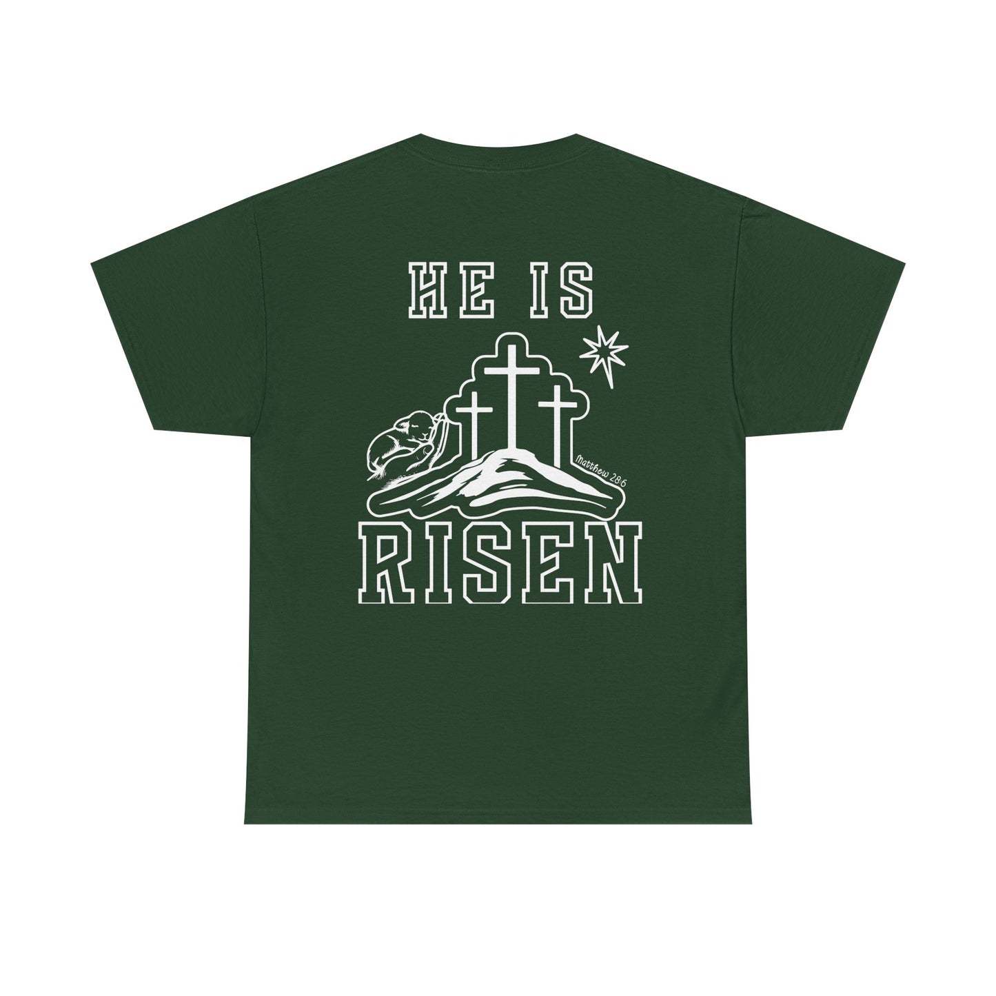 He Is Risen T-Shirt — Minimalist Christian Apparel
