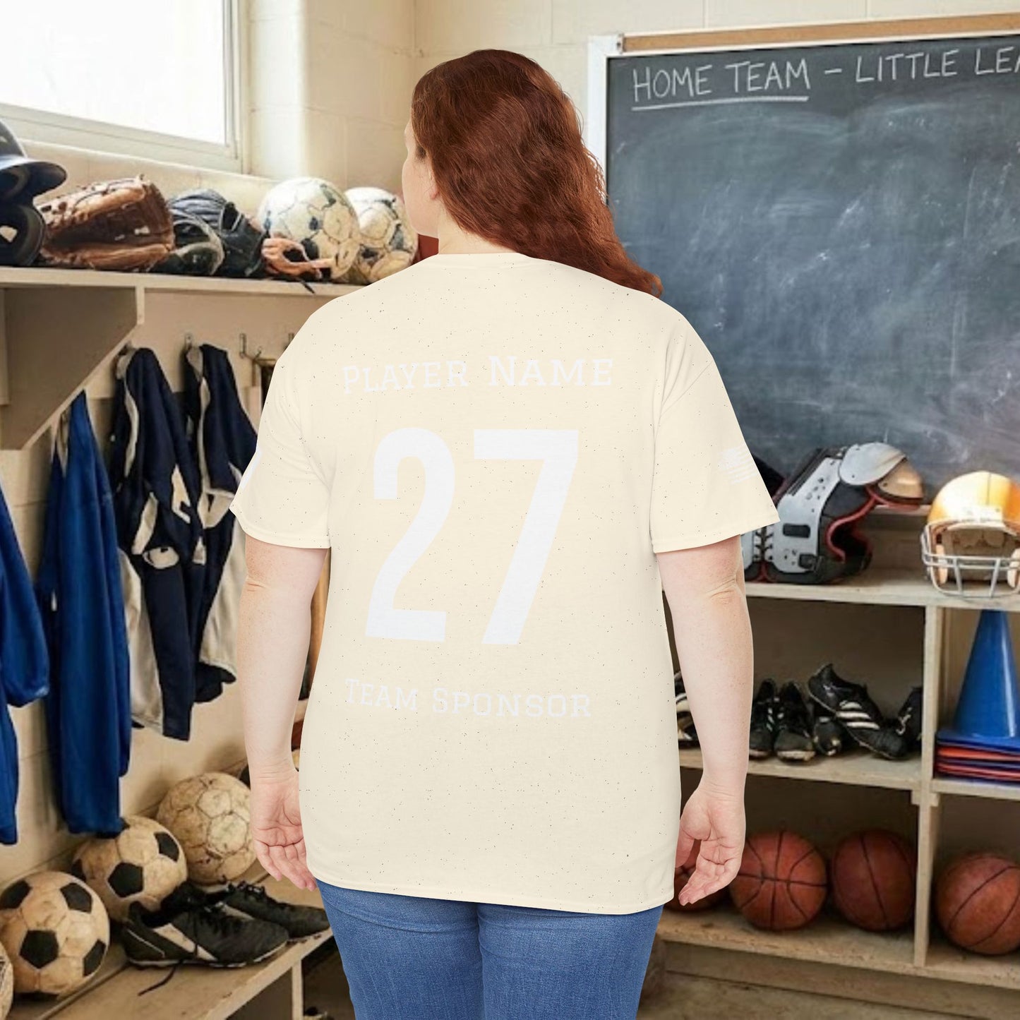 Custom Team Adult T-Shirt – Left Chest Team Logo & Name (DryBlend)